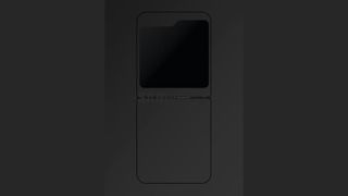 Een render die het zogenaamde grotere scherm aan de buitenkant van de Galaxy Z Flip 5 laat zien.