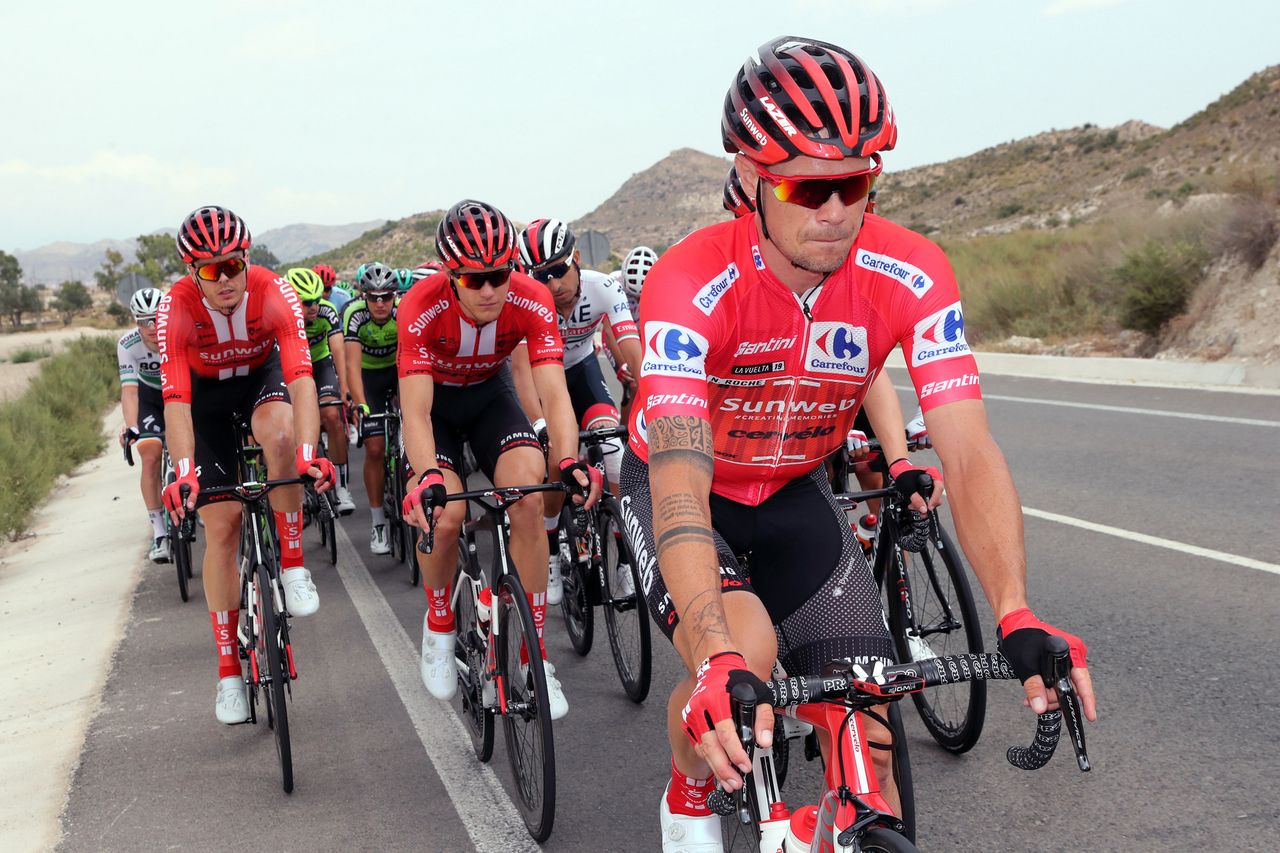Nicolas Roche (Sunweb) leading the Vuelta a Espana