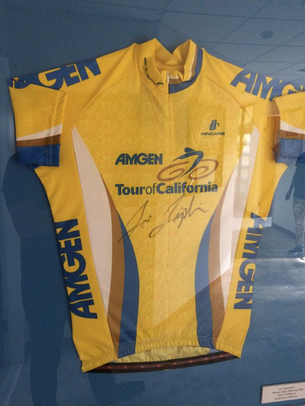 Here's Levi Leipheimer's Tour of California leaders jersey...