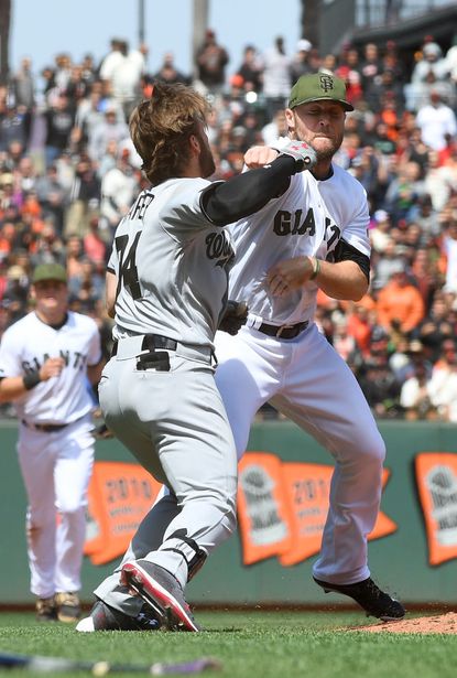 Bryce Howard and Hunter Strickland duke it out