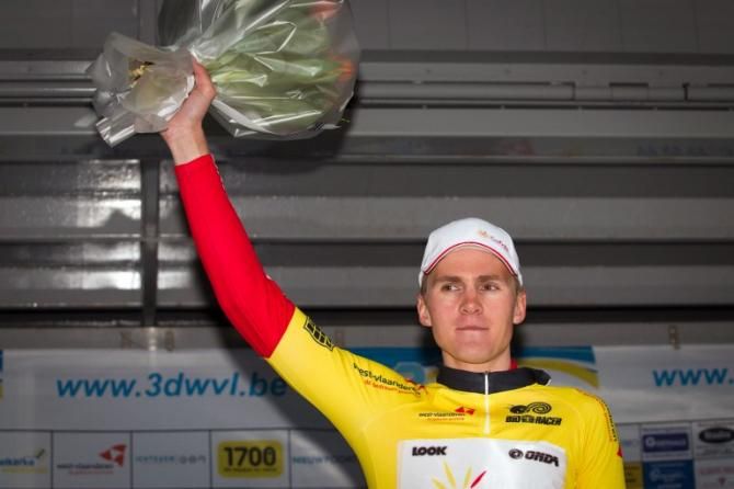 Gert Joeaar (Cofidis) in the race lead at Driedaagse van West-Vlaanderen