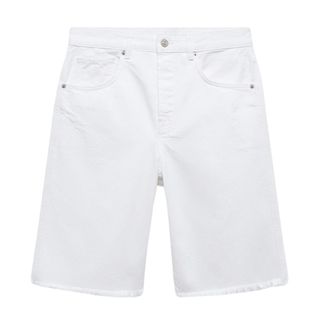 Mango Straight-fit denim bermuda shorts