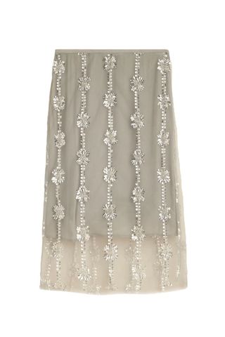 Collection Sheer Layered Sequin Skirt