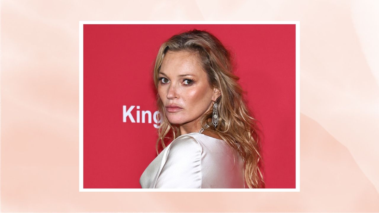 Kate Moss attends The King&#039;s Trust 2024 Global Gala at Cipriani South Street on May 02, 2024 in New York City/ in a pastel pink water ripple template