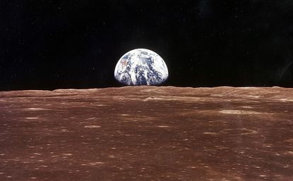 The Earth as seen from the moon.
