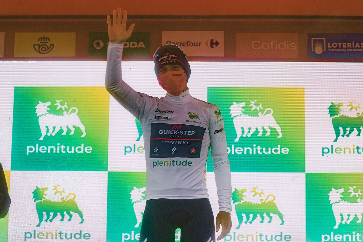 Vuelta Espana 2022 - 77th edition - 6th stage - Bilbao - Pico Jano 181,2 km - 25/08/2022 - Remco Evenepoel (BEL - Quick-Step Alpha Vinyl Team) - photo Luis Angel Gomez/SprintCyclingAgency&Acirc;&copy;2022