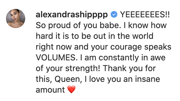alexandra shipp comment sophie turner