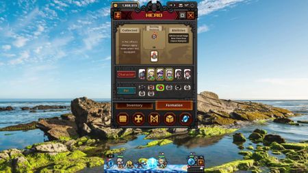 Task Bar Hero pet burning skeleton which is a skull on fire