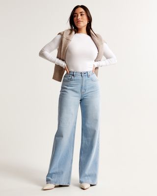 Curve Love High Rise Wide Leg Jean