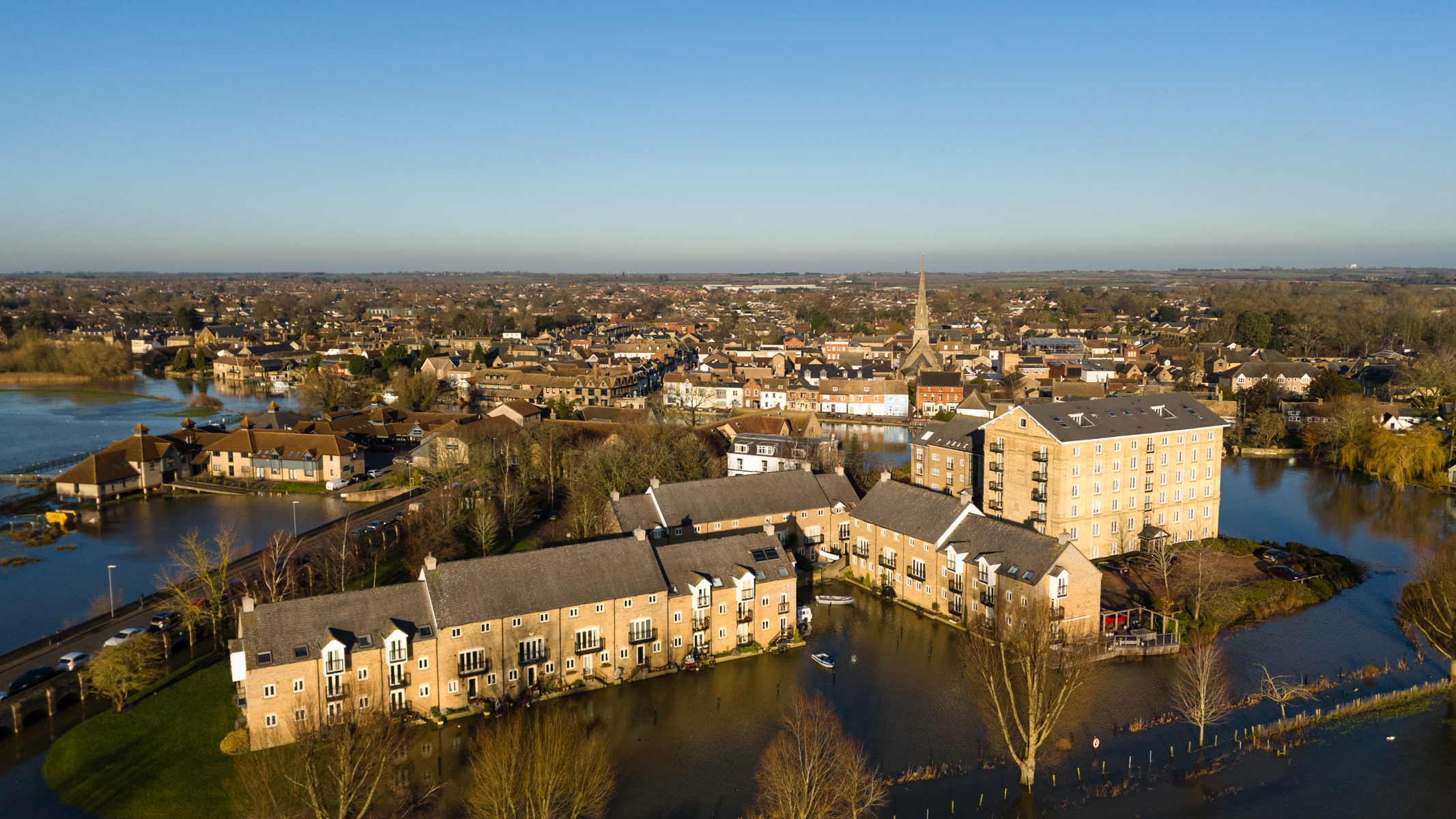 Photo of houses and apartments taken with the DJI Flip