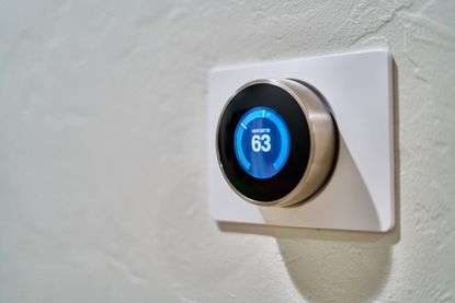 Smart Thermostat on Wall