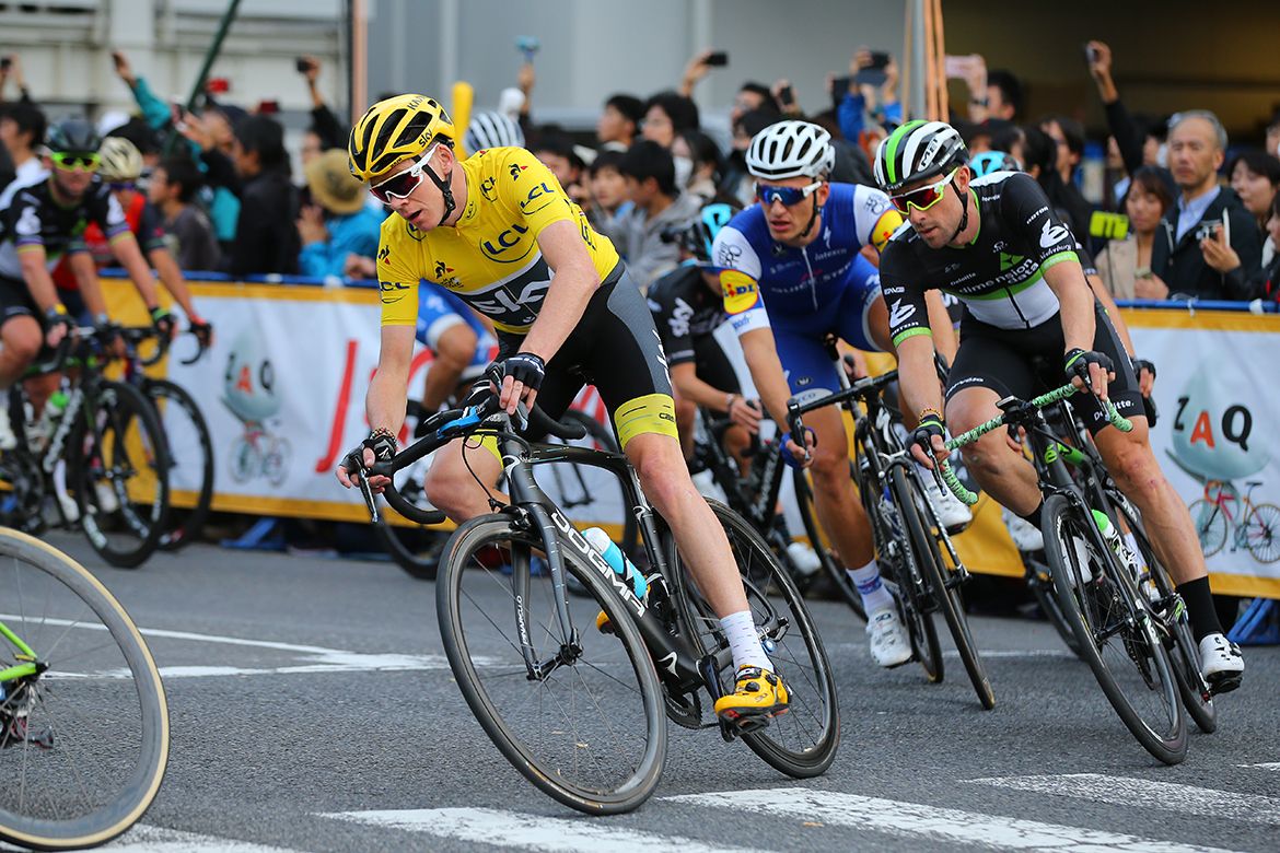 Chris Froome in action at the Saitama Criterium.