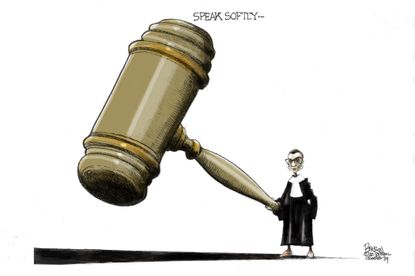 Editorial cartoon U.S. supreme court Ruth Bader Ginsburg