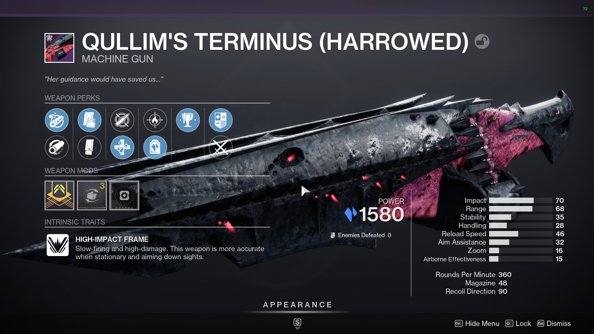 An Adept (Harrowed) King's Fall Raid weapon.