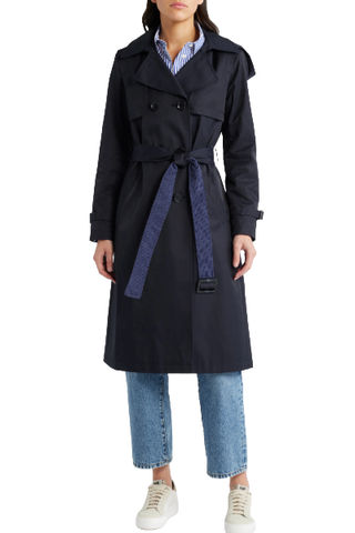 Sam Edelman Double Breasted Belted Trench Coat (Was $200) 