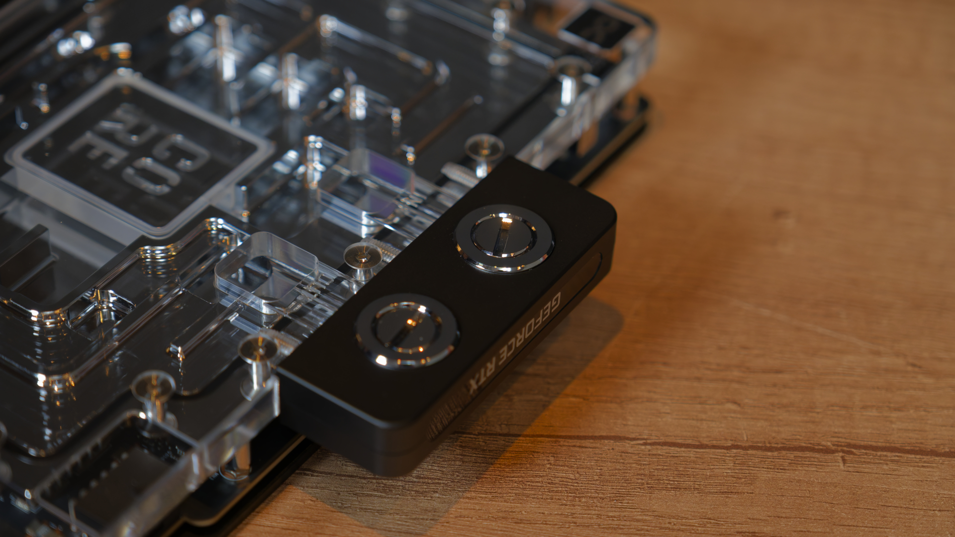 Greyscale ITX Build GPU Block Installation