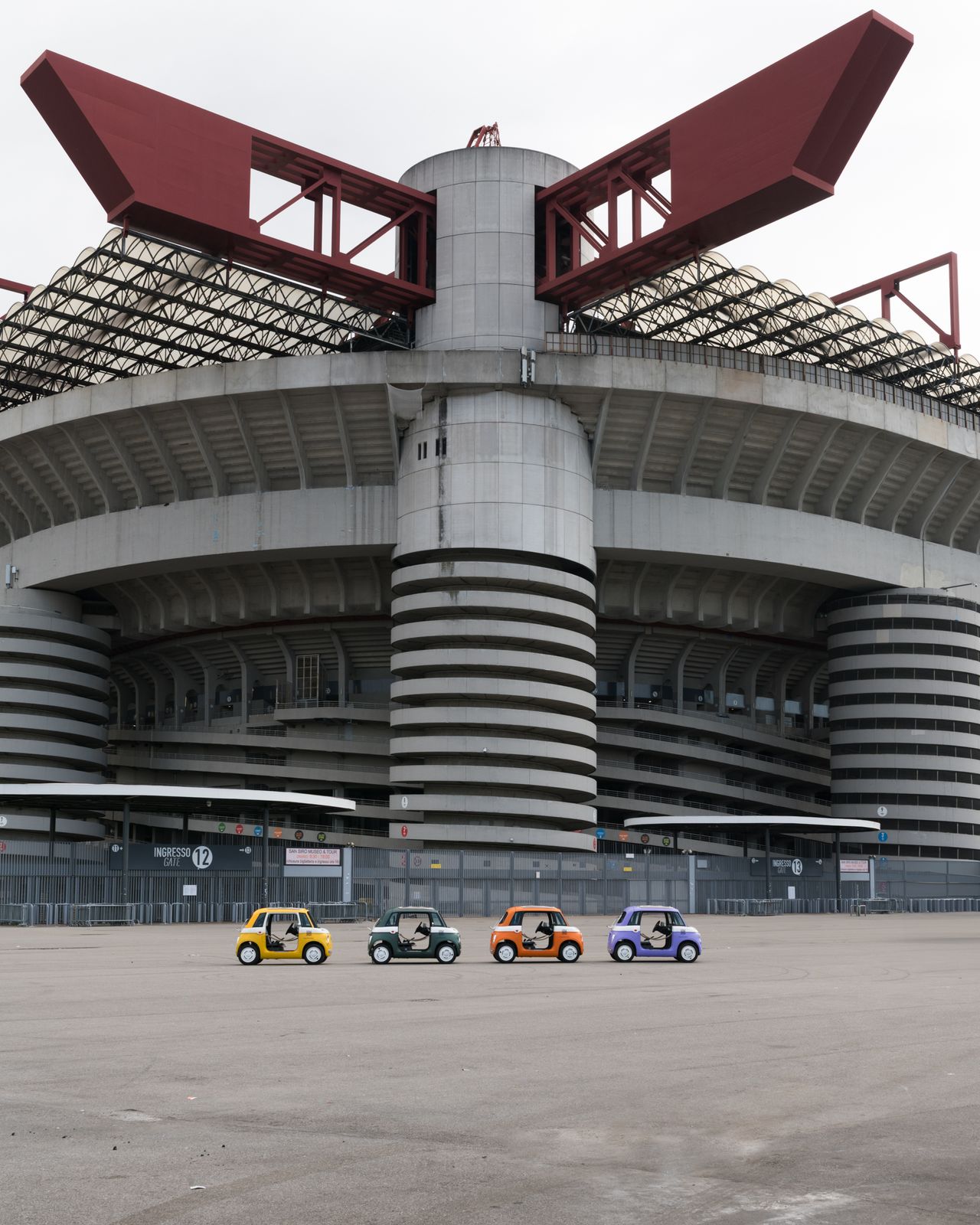 Fiat Topolinos in Milan for Wallpaper* Travel Guides launch