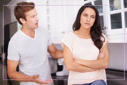 Upset wife and husband trying to work out what is wrong