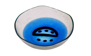 Clear mole-gray (talpa) glass bowl