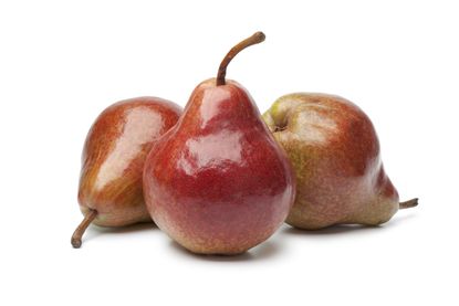 Three Red Bartlett Pears