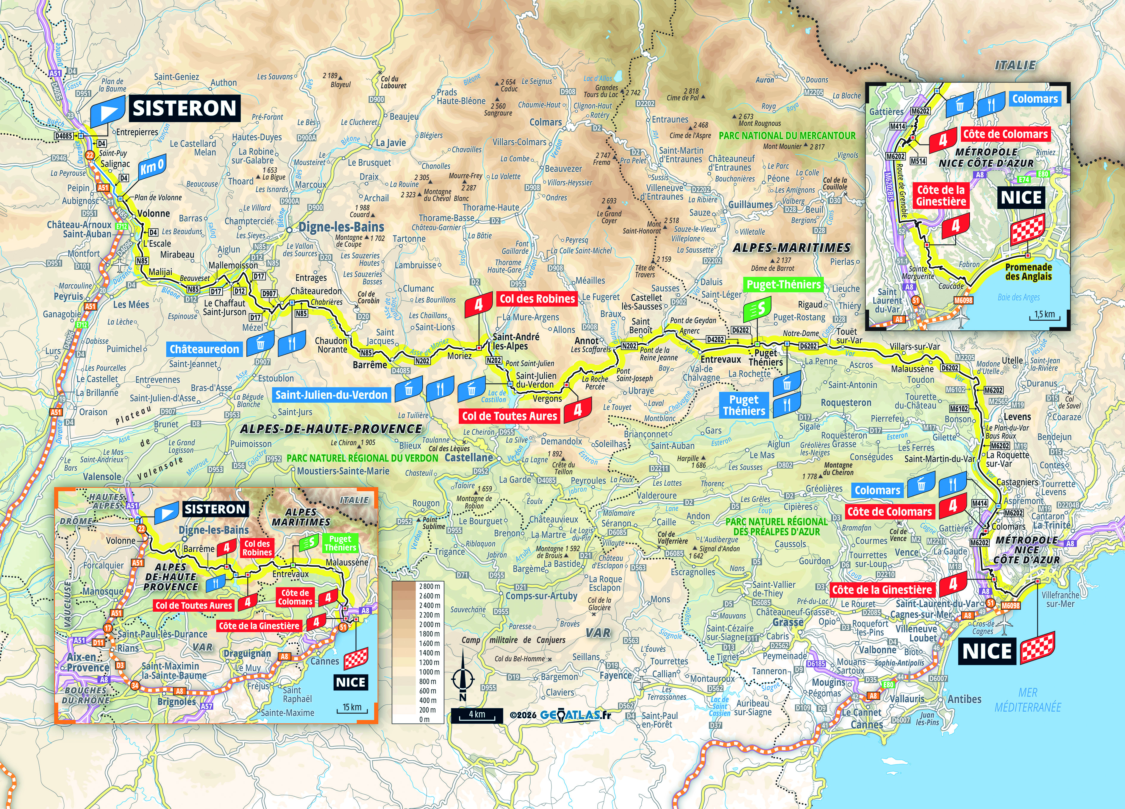 Tour de France Femmes 2026 stage eight map