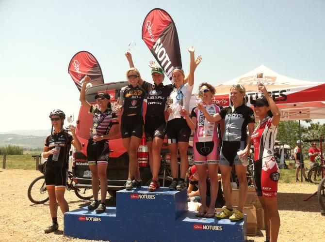 Women's podium at the Beti Bike Bash