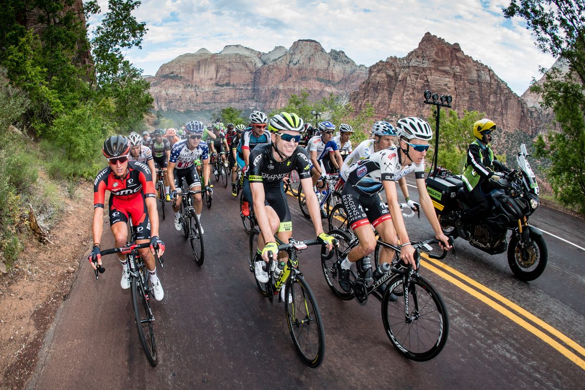 The peloton got to enjoy the views during todays long 20km neutral section