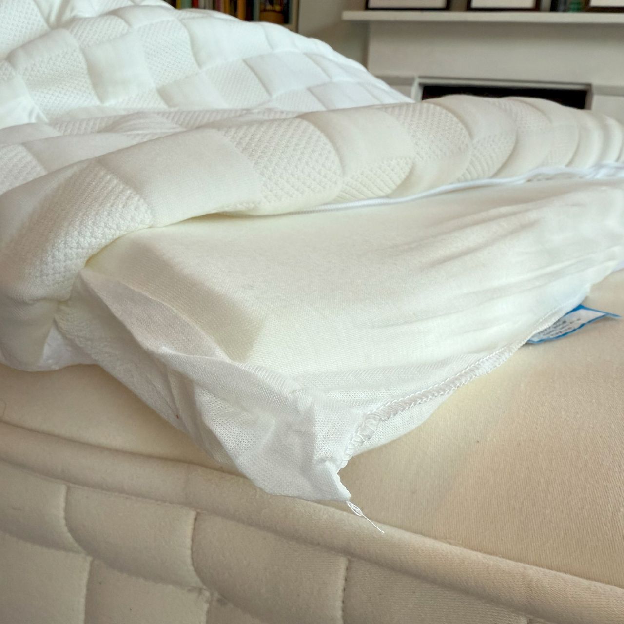 The Levitex Sleep Posture mattress topper being tested