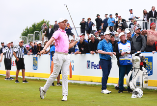 Ben Griffin plays an iron shot at the RBC Canadian Open