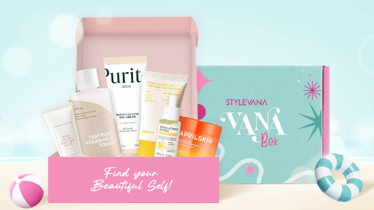 A variety of beauty and skincare products in a box, available from Stylevana. 