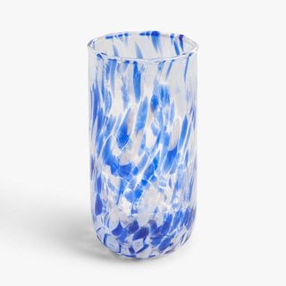 John Lewis Confetti Coloured Glass Highball, 400ml, Blue