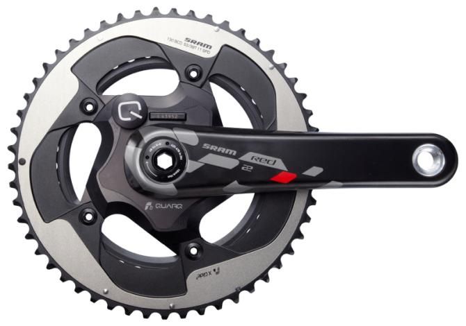 SRAM Red 22 has a number of crank options, including an integrated Quarq power meter
