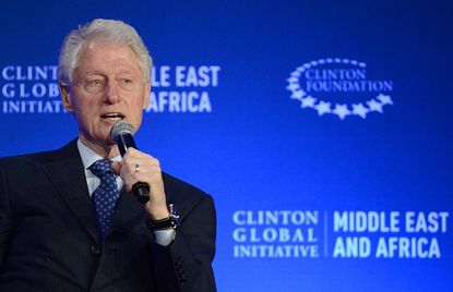 Bill Clinton speaks at a Morocco conference on economic development.