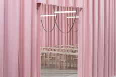 Stockholm design week 2024 pink reading room by Formafantasma