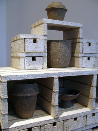 ‘Paperpulp’ cabinets and tableware