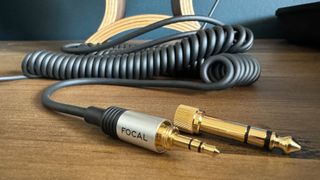 Focal Listen Pro's coiled cable and jack