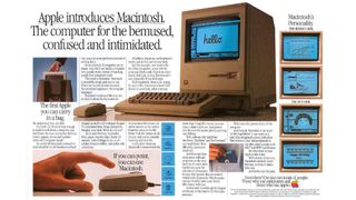 Newspaper ad for the 1984 Apple MacIntosh