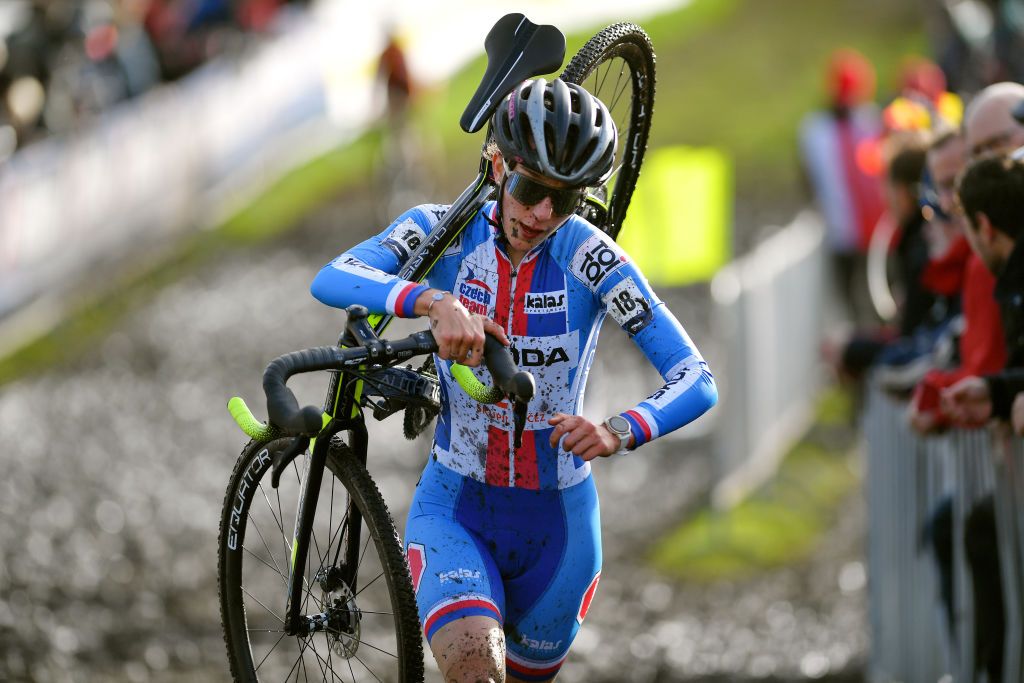 COL DU VAM DRENTHE NETHERLANDS NOVEMBER 07 Kristyna Zemanova of Czech Republic competes fduring the 19th UEC European Cyclocross Championships 2021 Womens U23 EuroCross21 UECcycling on November 07 2021 in Col du Vam Drenthe Netherlands Photo by Luc ClaessenGetty Images