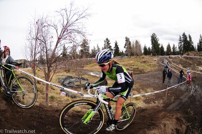 Kaitie Antonneau (Cannondale) riding in the top five