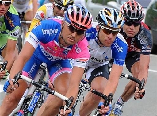 Garmin-Chipotle's Christian Vande Velde rides ahead of