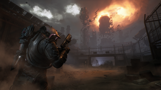 A screenshot shows the Cronos protagonist approaching a crumbling building.