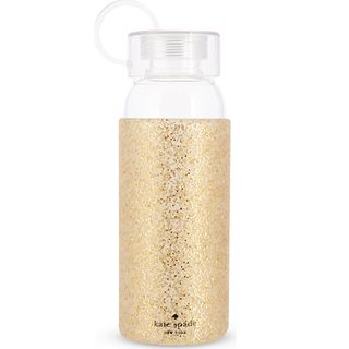 The Kate Spade Gold Glitter Water Bottle