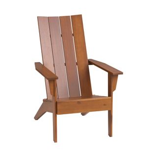 Modern Slatted Wood Adirondack Chair
