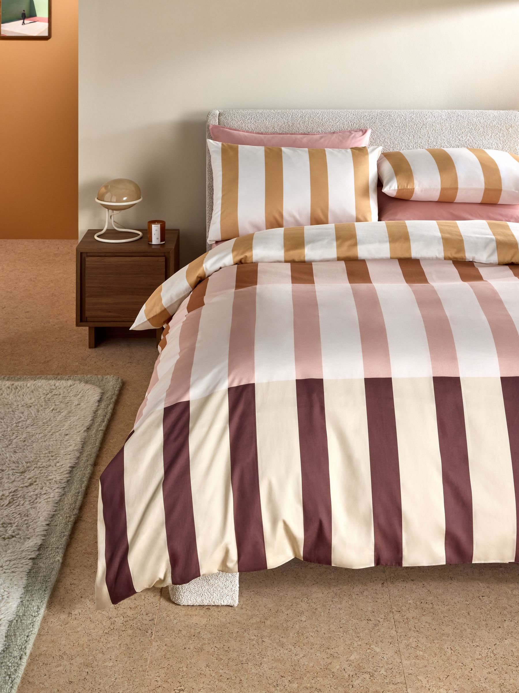 Made.com Natural Terri 180 Thread Count Bed Set - Size Single