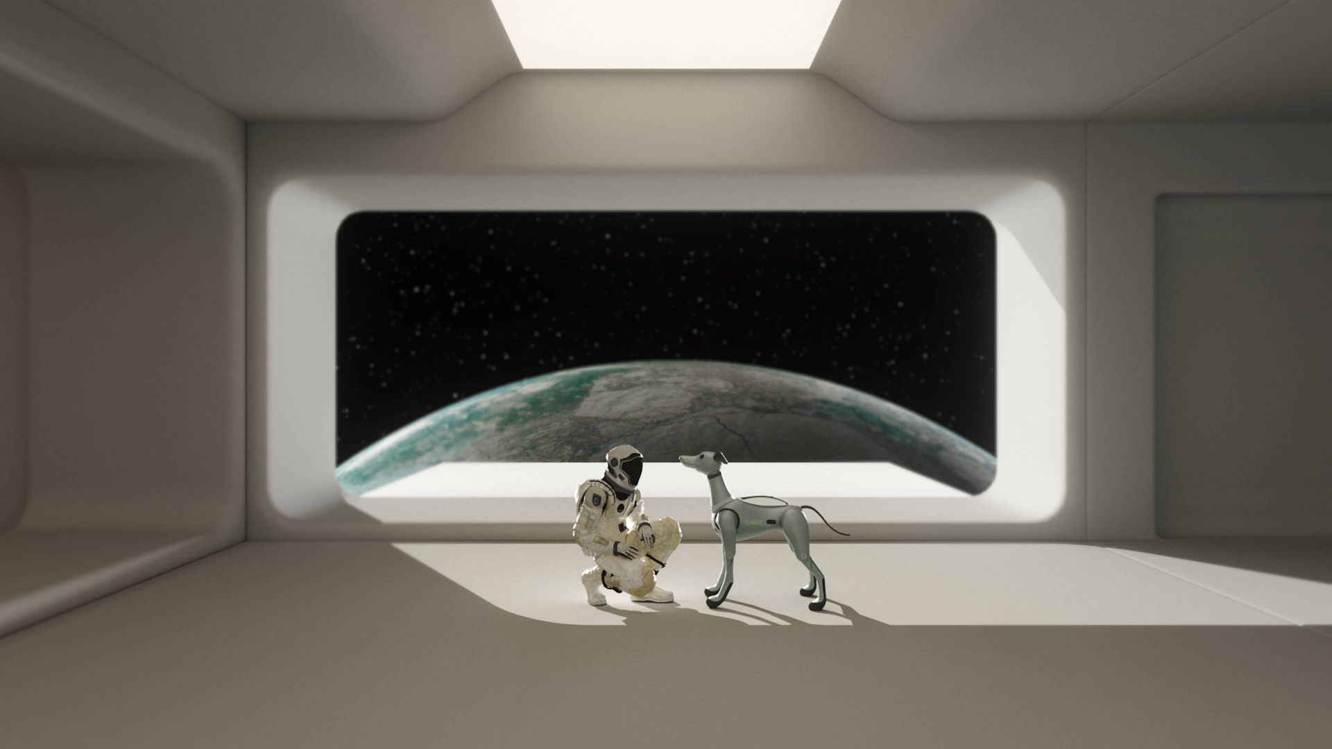 Laika, the robotic dog for space exploration, by Jihee Kim