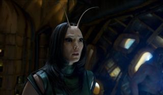 Avengers: Infinity War Mantis looks concerned on board the Benatar