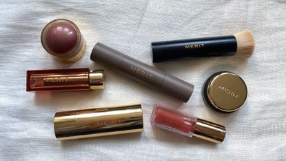 best merit beauty products - a flatlay of a beauty editors favourite merit beauty products