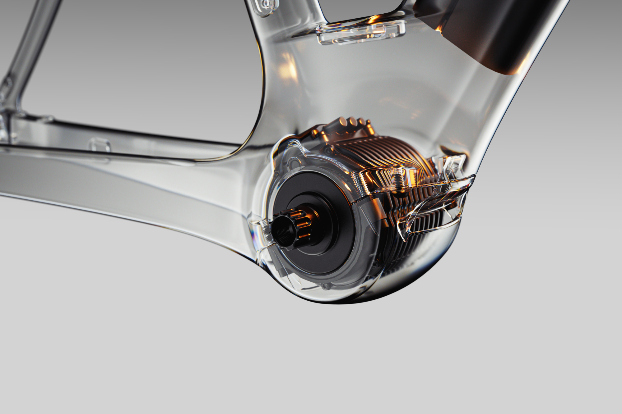 Detail of the TQ motor used in the Scott Fastlane electric road bike