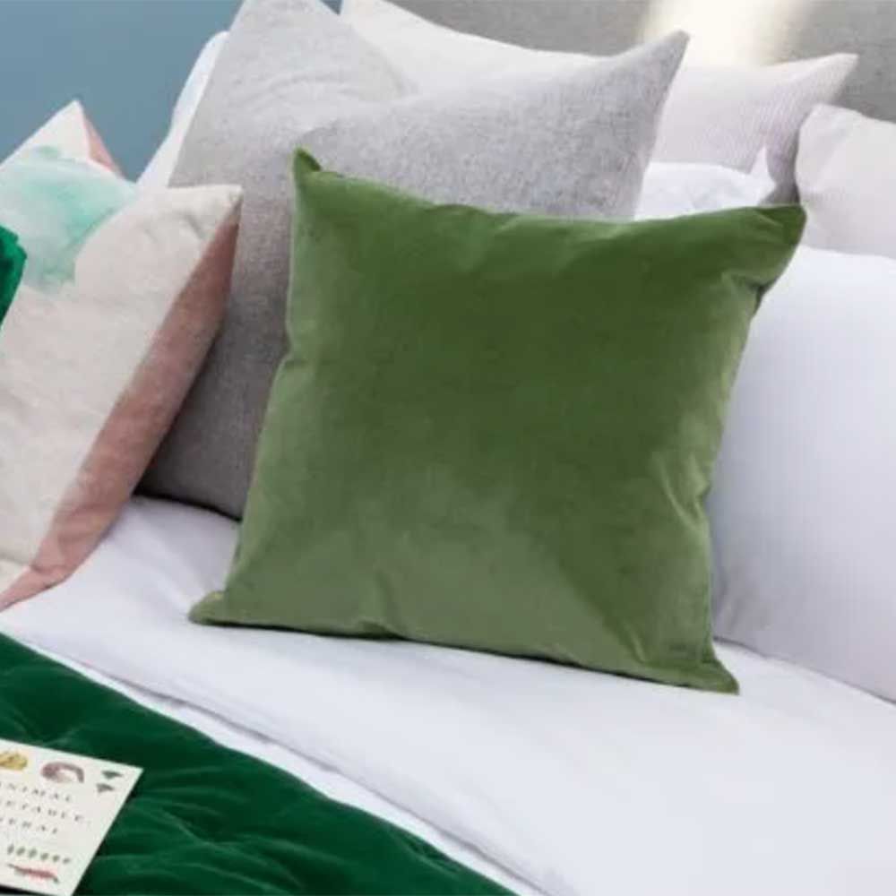 SAGE GREEN VELVET CUSHION