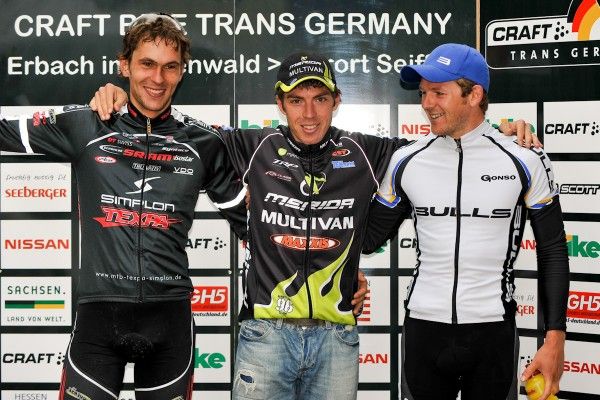 Jochen Kaess atop the men's stage four podium